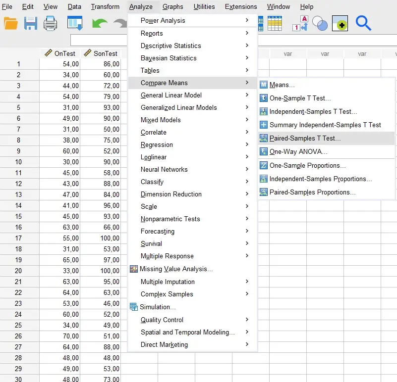 Spss'te bağımsız örneklem t-test nasıl uygulanır?