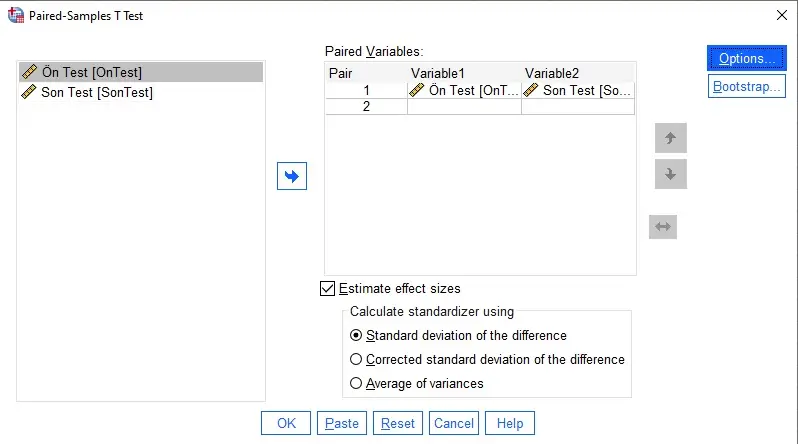 Bağımlı Örneklem T-Test nasıl uygulanır?